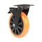 Vestil Polyurethane Swivel With Total Brake Caster 8 In. Diameter x 2 In. Width 902 lb Orange/Black CST-BN-8X2PUP-SWTB - alternate 2